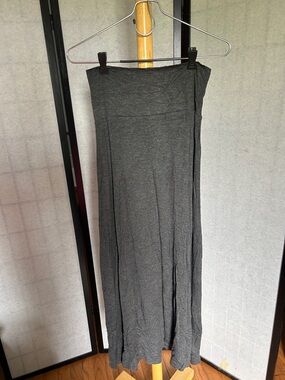 Everyday Charcoal Maxi Skirt — Soft Stretch Jersey